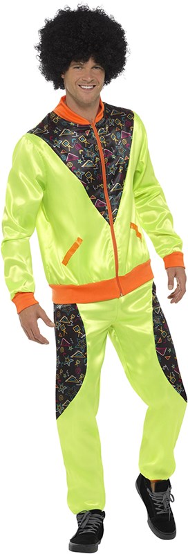 Retro Trainingspak Neon Groen voor heren