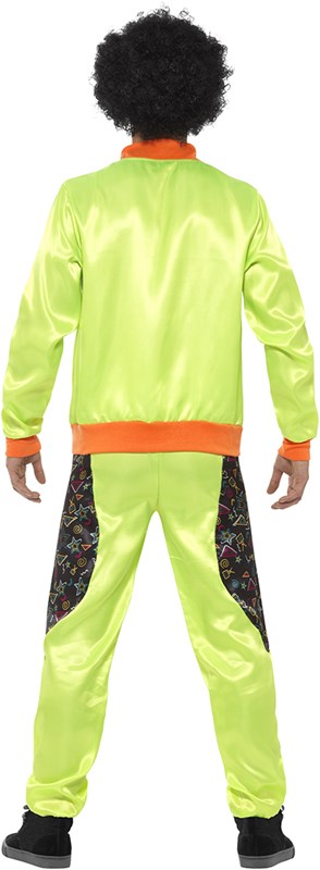 Retro Trainingspak Neon Groen voor heren (achterkant)