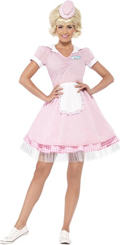 Jaren 50 Diner Girl Kostuum (Grease)