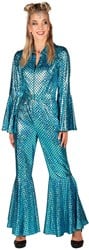 Disco Jumpsuit Dazzling Star Turquoise