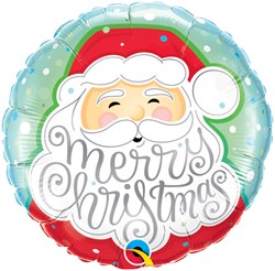 Folieballon Kerstman 'Merry Christmas' (45cm)