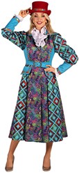 Dames Carnavalsjas Flower Square Turquoise
