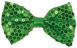 Strikje Pailletten Groen