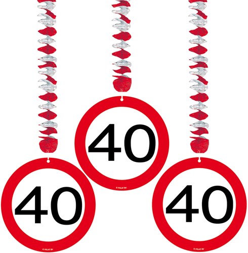 Hangdeco 40 jaar Verkeersbord