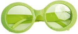 Disco Bril Glitter Ovaal Neon Groen