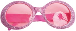 Disco Bril Glitter Ovaal Roze