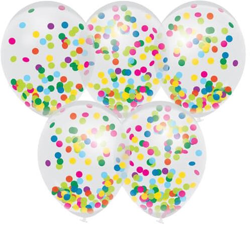 Ballonnen Confetti (5st)