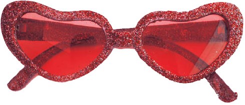 Discobril Hearts Glitter Rood
