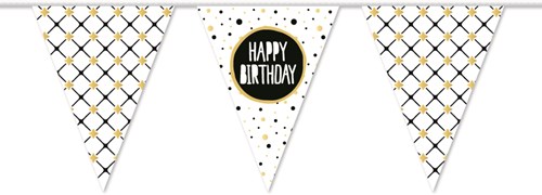Vlaggenlijn Happy Birthday Festive Gold (10m)