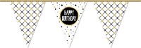 Vlaggenlijn Happy Birthday Festive Gold Papier (6m)
