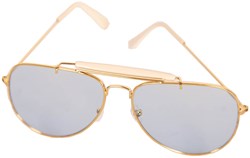 Pilotenbril Goud met Blauw Glas