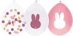 Ballonnen Nijntje Baby Meisje Roze-Goud (5st)