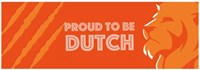 Gevelbanner Proud to be Dutch - 74x220cm