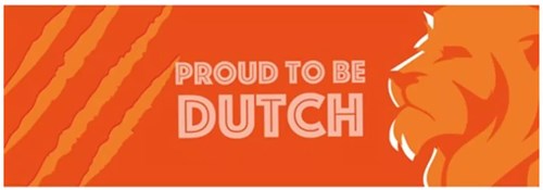 Gevelbanner Proud to be Dutch - 74x220cm