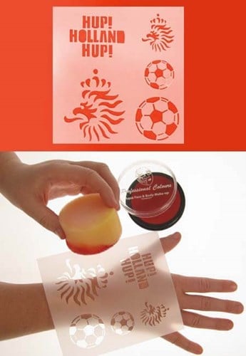 Schminksjabloon Voetbal Holland - 12x13cm