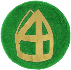 Sinterklaas Button met Mijter Groen