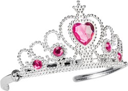 Tiara Prinses Zilver met Hartje Diamant