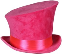 Neon Pink Hoge Hoed Asymetric Schuin
