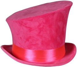 Neon Pink Hoge Hoed Asymetric Schuin