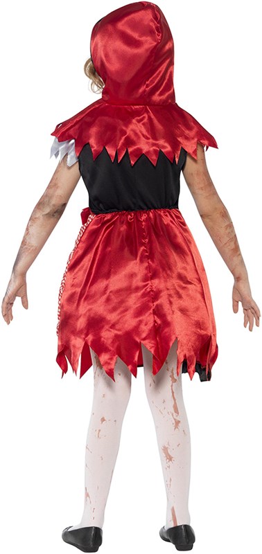 Halloweenkostuum Zombie Roodkapje voor meisjes (achterkant)