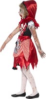 Halloweenkostuum Zombie Roodkapje voor meisjes (zijkant)