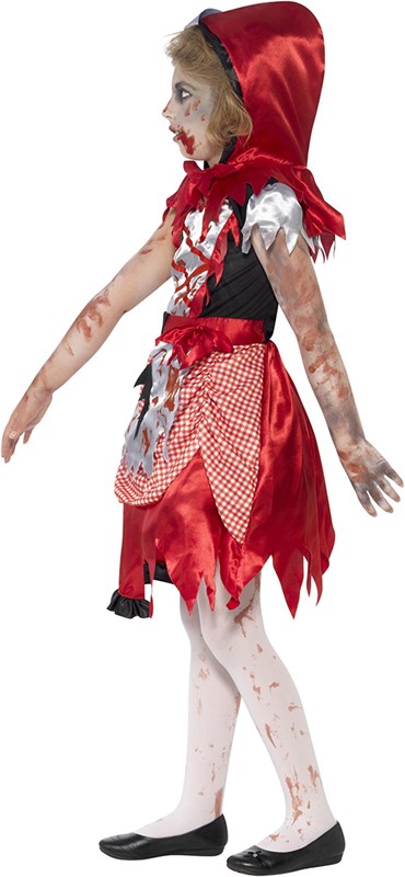 Halloweenkostuum Zombie Roodkapje voor meisjes (zijkant)