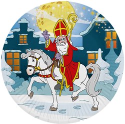 Sinterklaas Bordjes Maneschijn Papier 23cm - 8st.