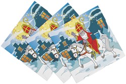 SinterklaasServetten Maneschijn 33x33cm - 20st.