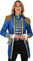 Carnavalsjas Dames Blauw-Goud