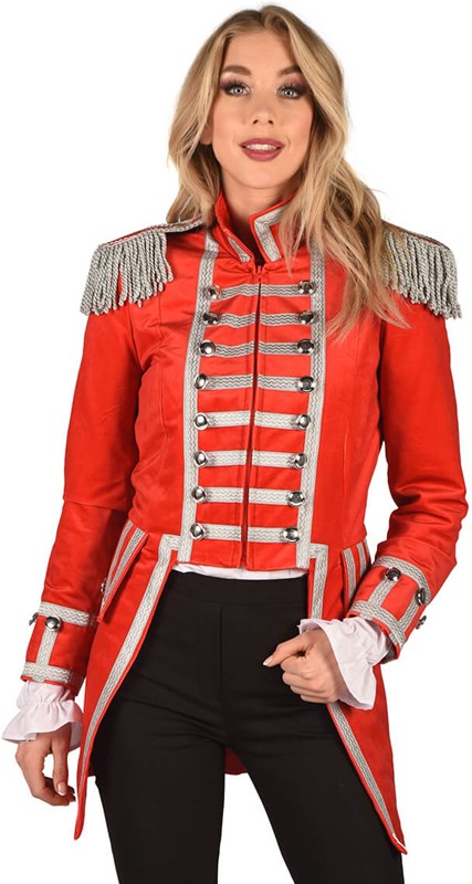Carnavalsjas Dames Rood-Zilver (1)
