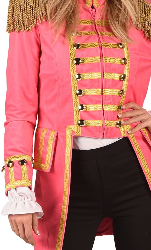 Carnavalsjas Dames Roze-Goud (detail)