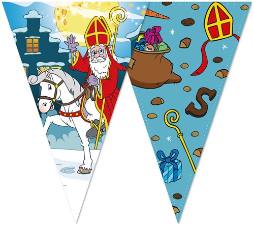 Sinterklaas Vlaggenlijn Maneschijn - 10m