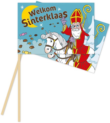 Zwaaivlaggetje Sinterklaas (20x30cm) - 10st.