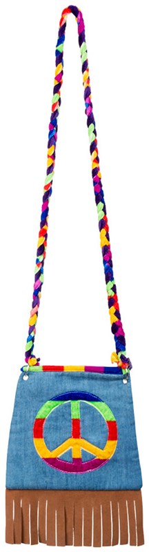 Tasje Hippie Peace Denim met Franjes (product)