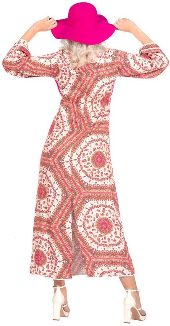 Hippie Jurk Long Boho Pink Kopen?