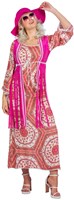 Hippie Jurk Long Boho Pink
