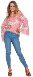 Festival Top Dames Flower Power Roze