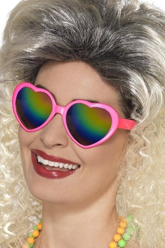 Hartjes Bril Roze met Olieglas Rainbow