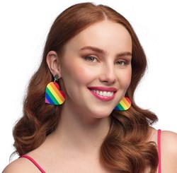 Oorbellen Hartjes Regenboog