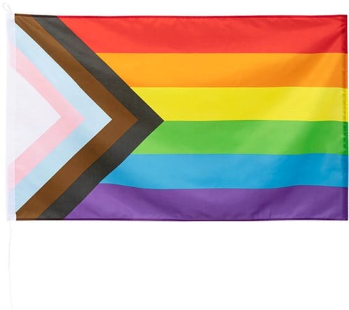 Vlag Regenboog Progress - 90x150cm