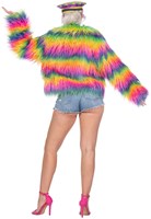 Regenboog Bontjas Dames (achterkant)