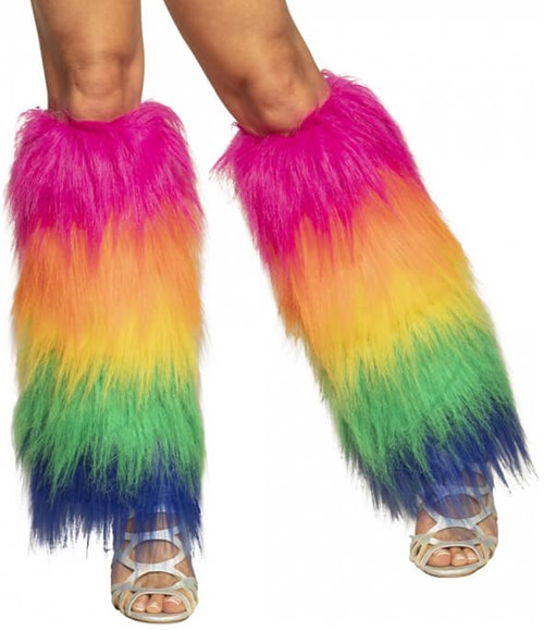 Beenwarmers Regenboog Pluche