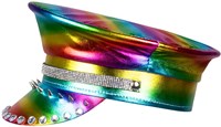 Regenboog Pet Metallic Studs & Diamants (zijkant)