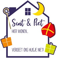 Deurbord Sint & Piet Beschrijfbaar - 50cm