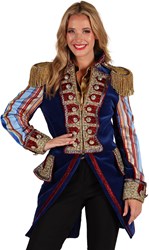 Carnavalsjas Dames Velvet Sensation Blauw