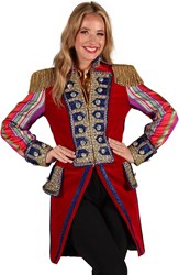 Carnavalsjas Dames Velvet Sensation Rood