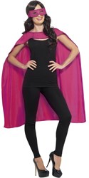 Superhelden Cape Pink met Oogmasker