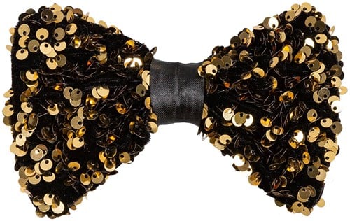 Pailletten Strikje Goud Luxe