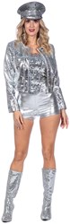 Festival Jasje Croco Metallic Zilver