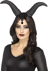 Diadeem Demon Queen Hoorns Zwart